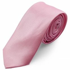 Trendhim Cravate unie rose bébé brillant - 6 cm