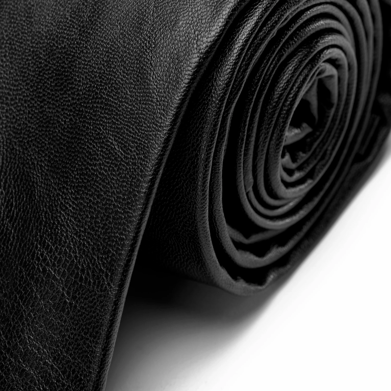 Trendhim Cravate Ă©troite en similicuir noir â Image 2