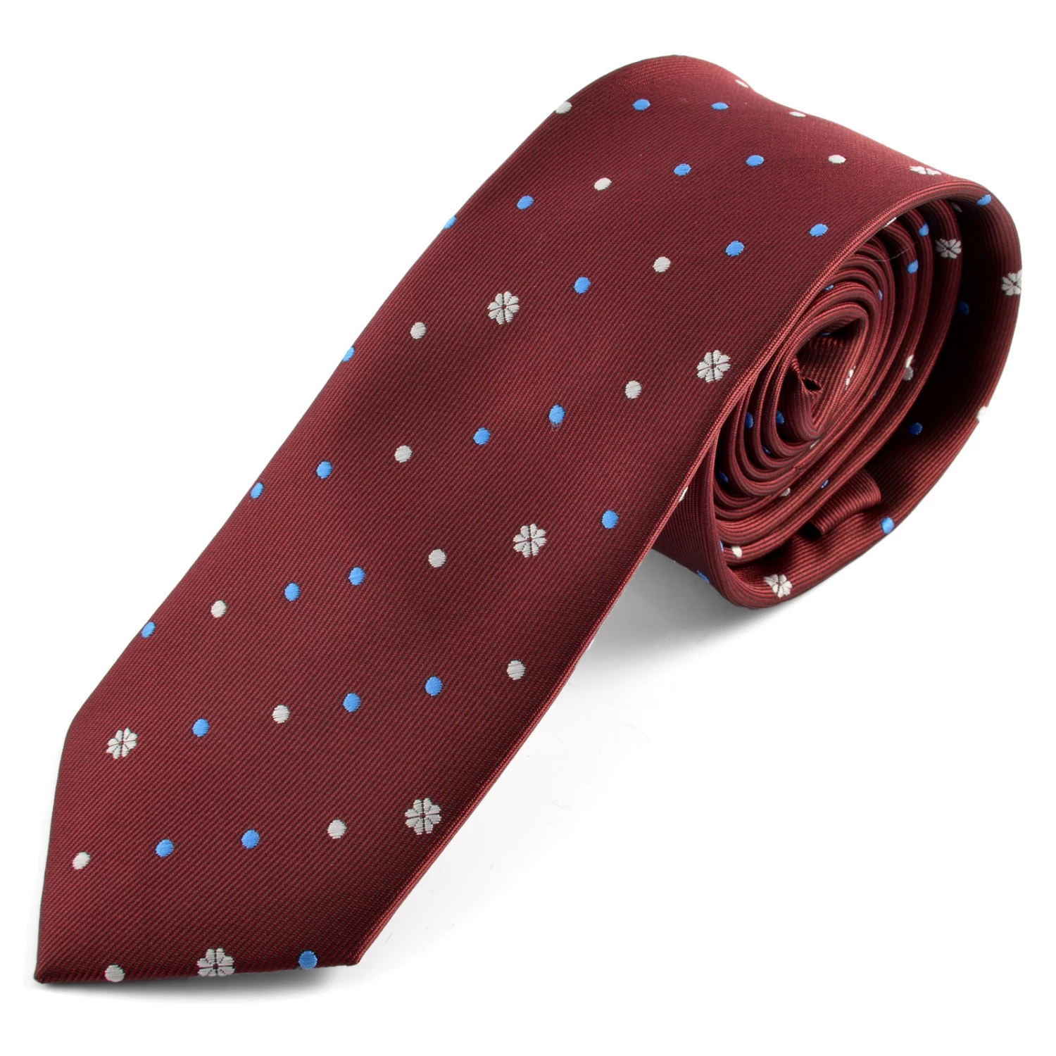 Tailor Toki Cravate bordeaux Ă pois