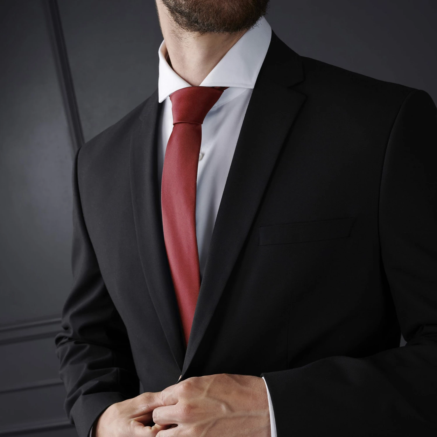 Trendhim Cravate classique bordeaux 8 cm â Image 3