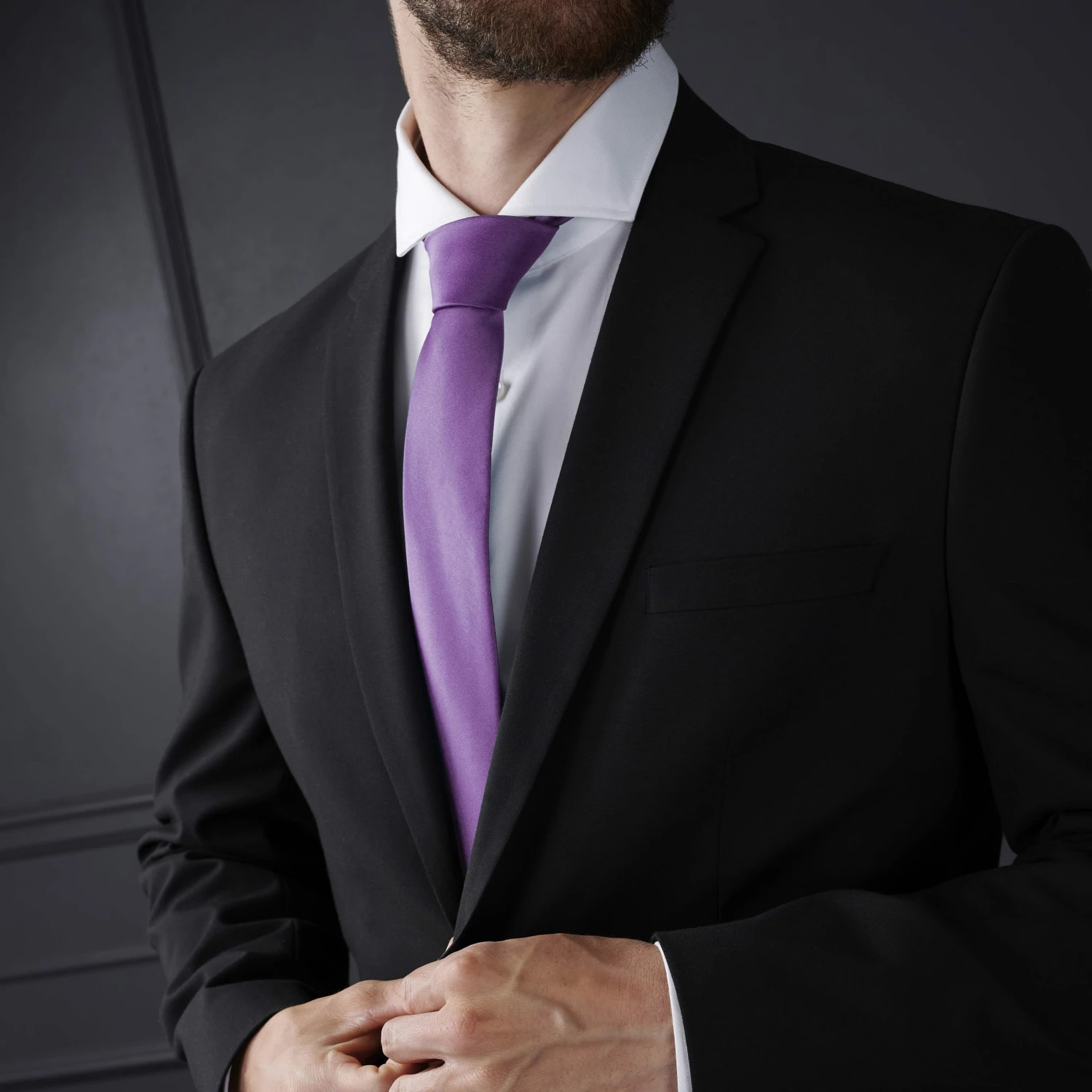 Trendhim Cravate classique 8 cm violet clair – Image 3