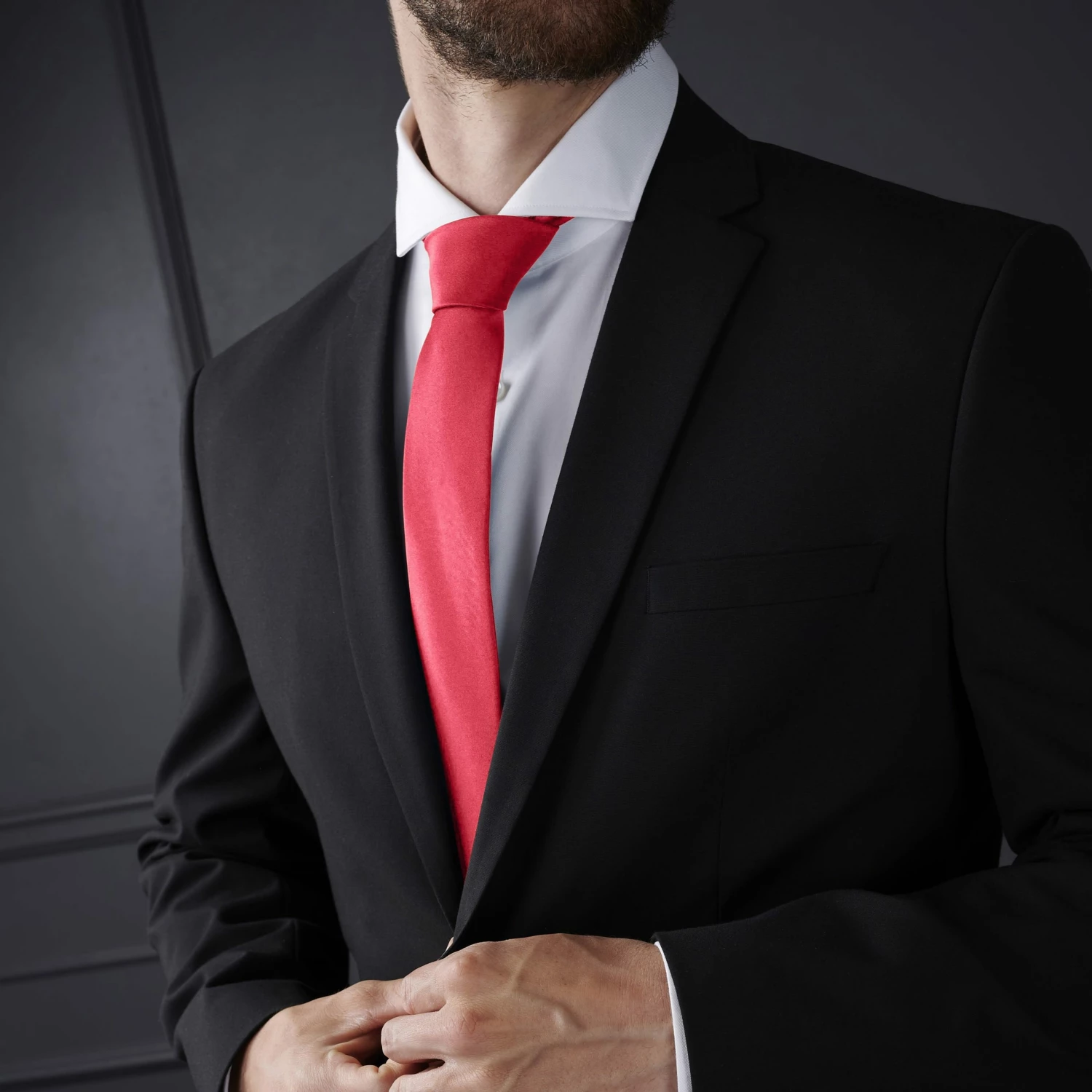 Trendhim Cravate classique rose vif 8 cm â Image 3