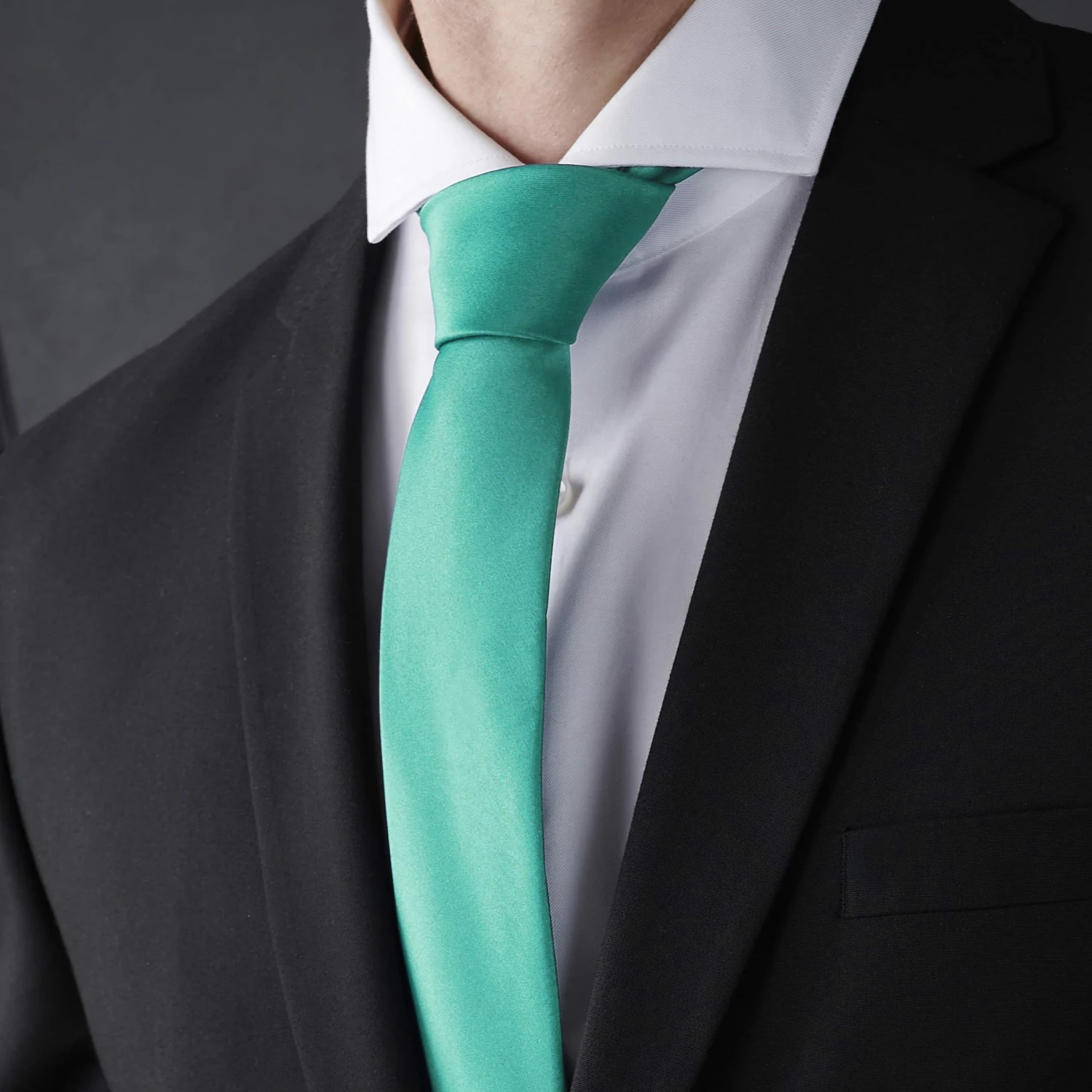 Trendhim Cravate classique 8 cm turquoise â Image 3