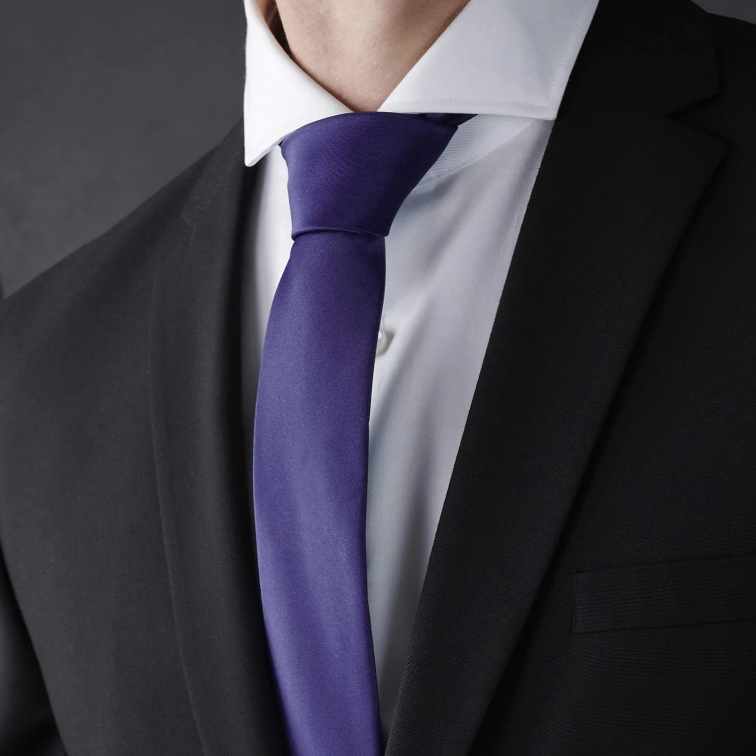 Trendhim Cravate basique mauve Ă©lectrique - 8 cm â Image 5