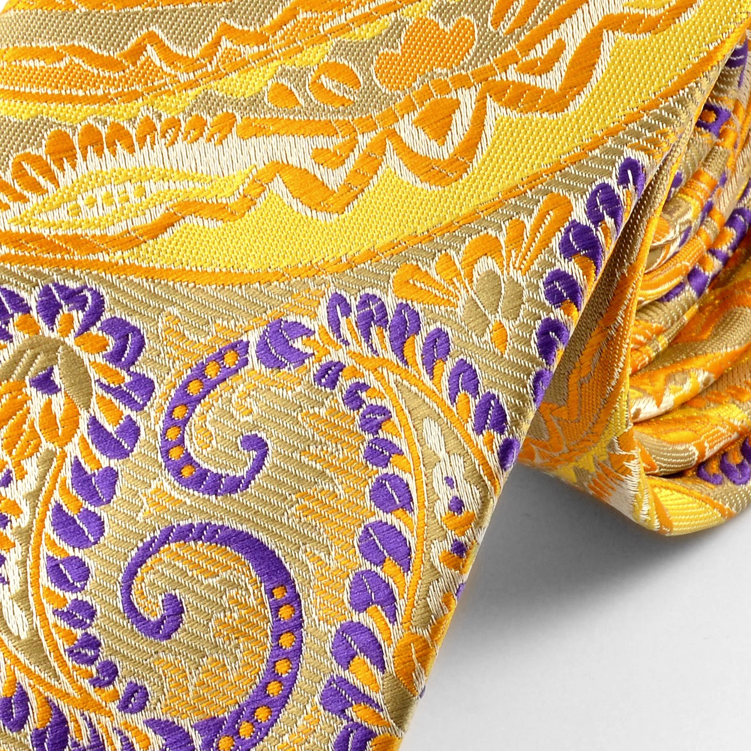 Tailor Toki Cravate Soie Motif Paisley Jaune â Image 2