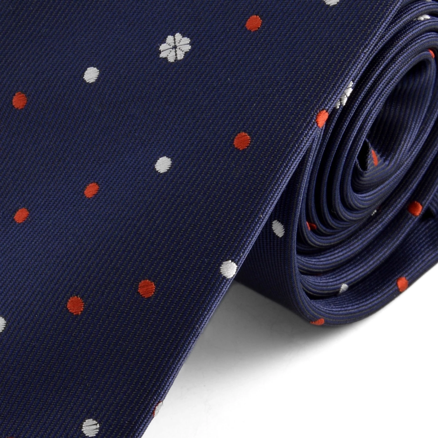 Tailor Toki Cravate bleu foncé à pois – Image 2