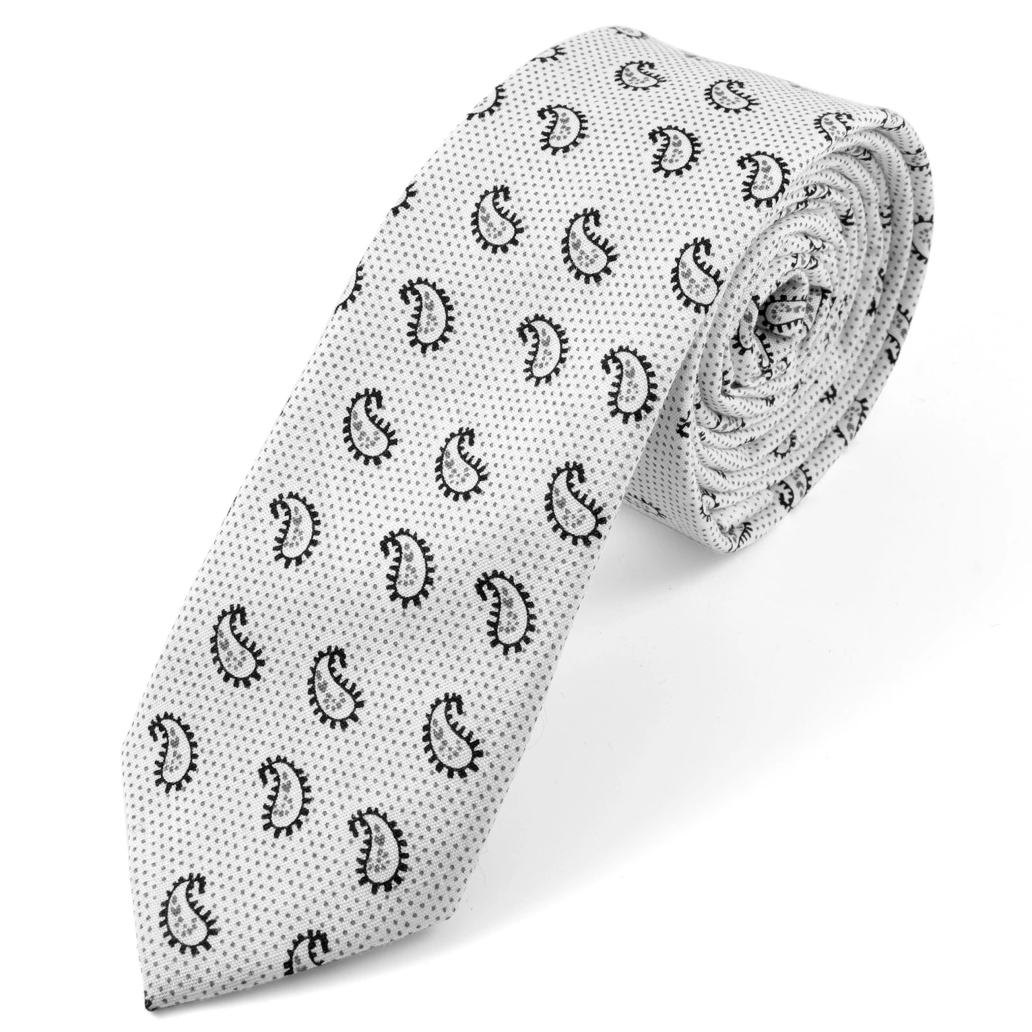 Tailor Toki Cravate blanche Ă design points