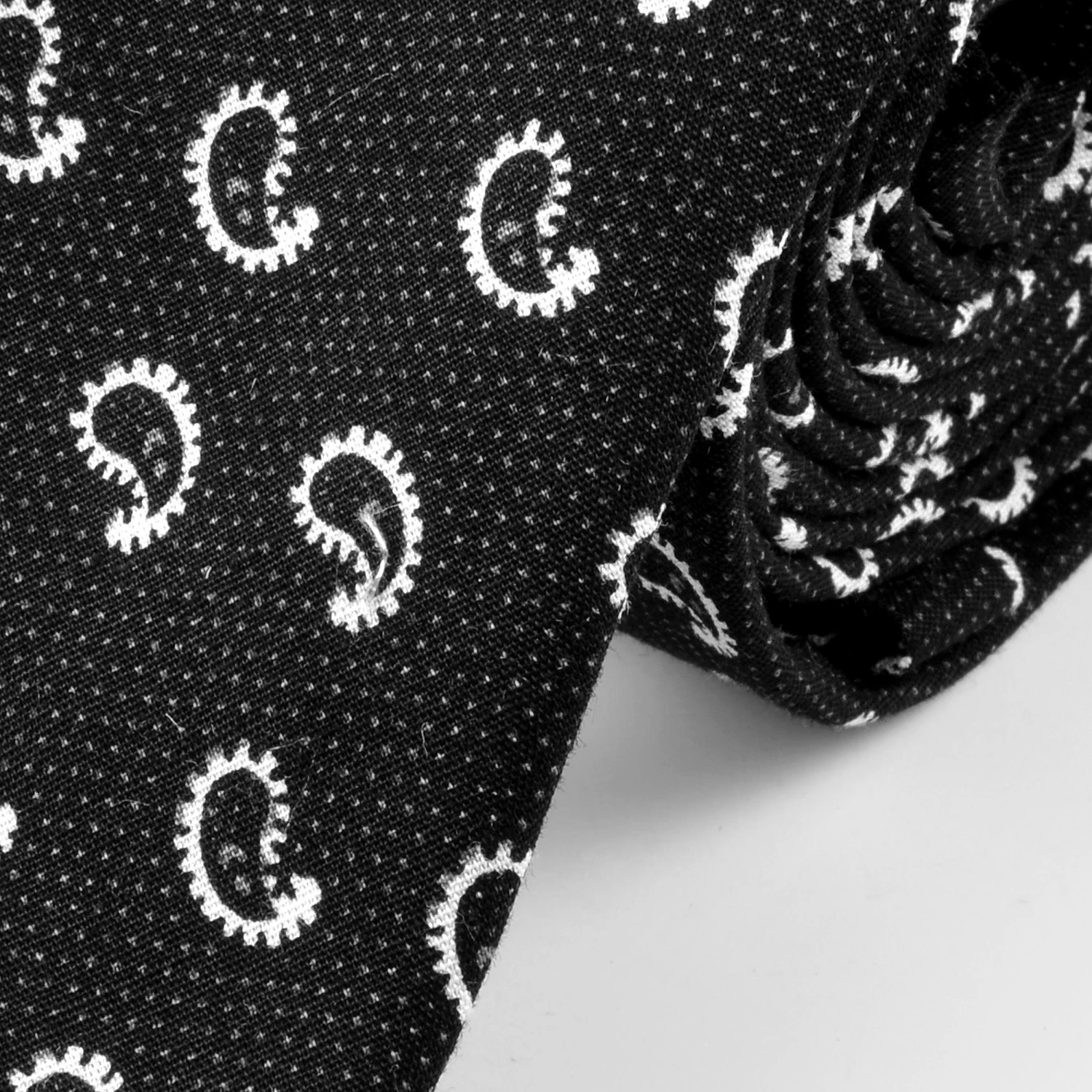 Tailor Toki Cravate en coton noire design â Image 2