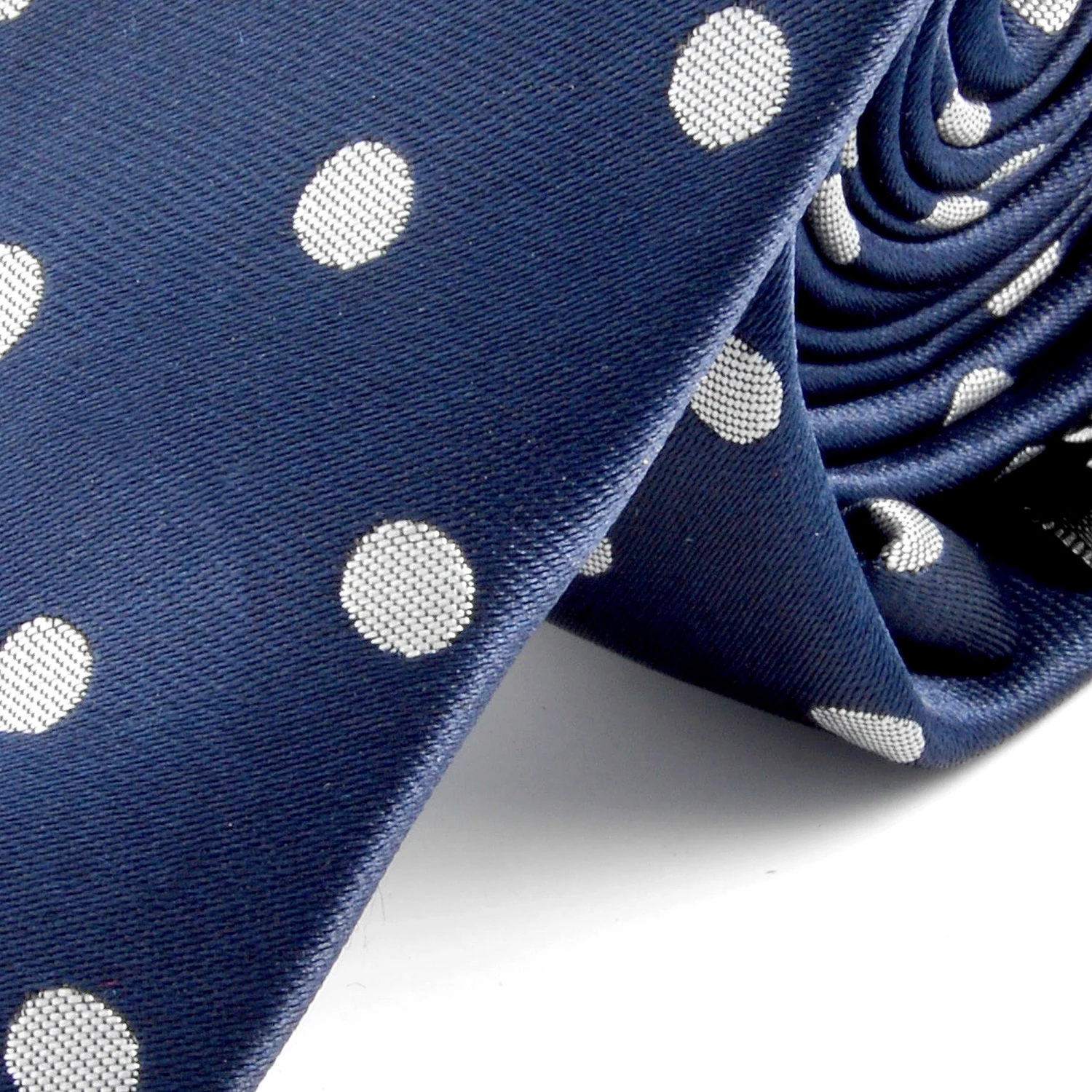 Tailor Toki Cravate en soie bleue Ă pois blancs â Image 2