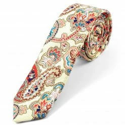 Tailor Toki Cravate crĂšme Ă motif Paisley