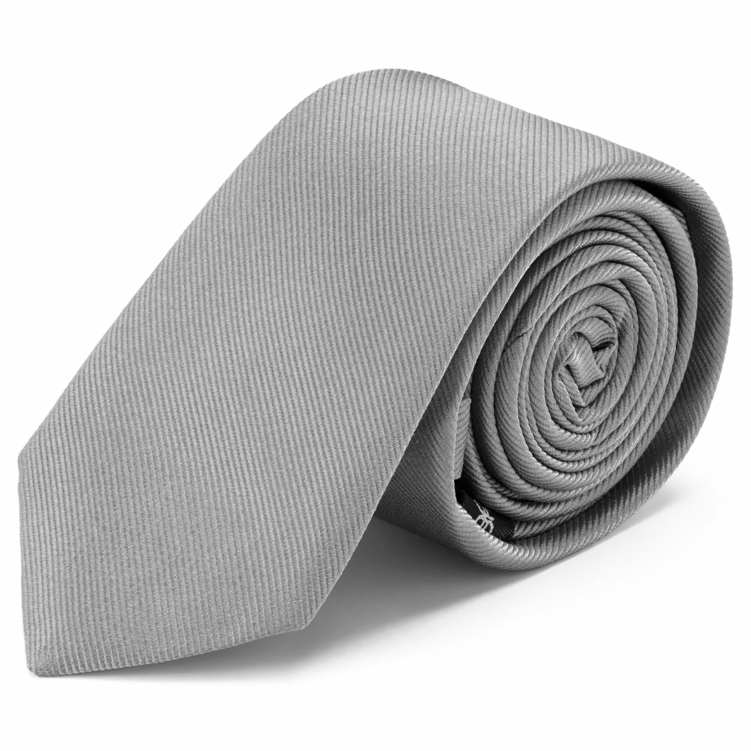 Bohemian Revolt Cravate grise en sergé de soie 6 cm