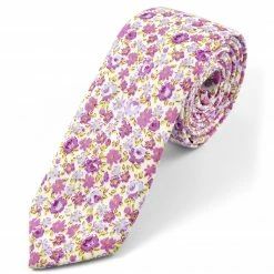 Tailor Toki Cravate violette vive florale