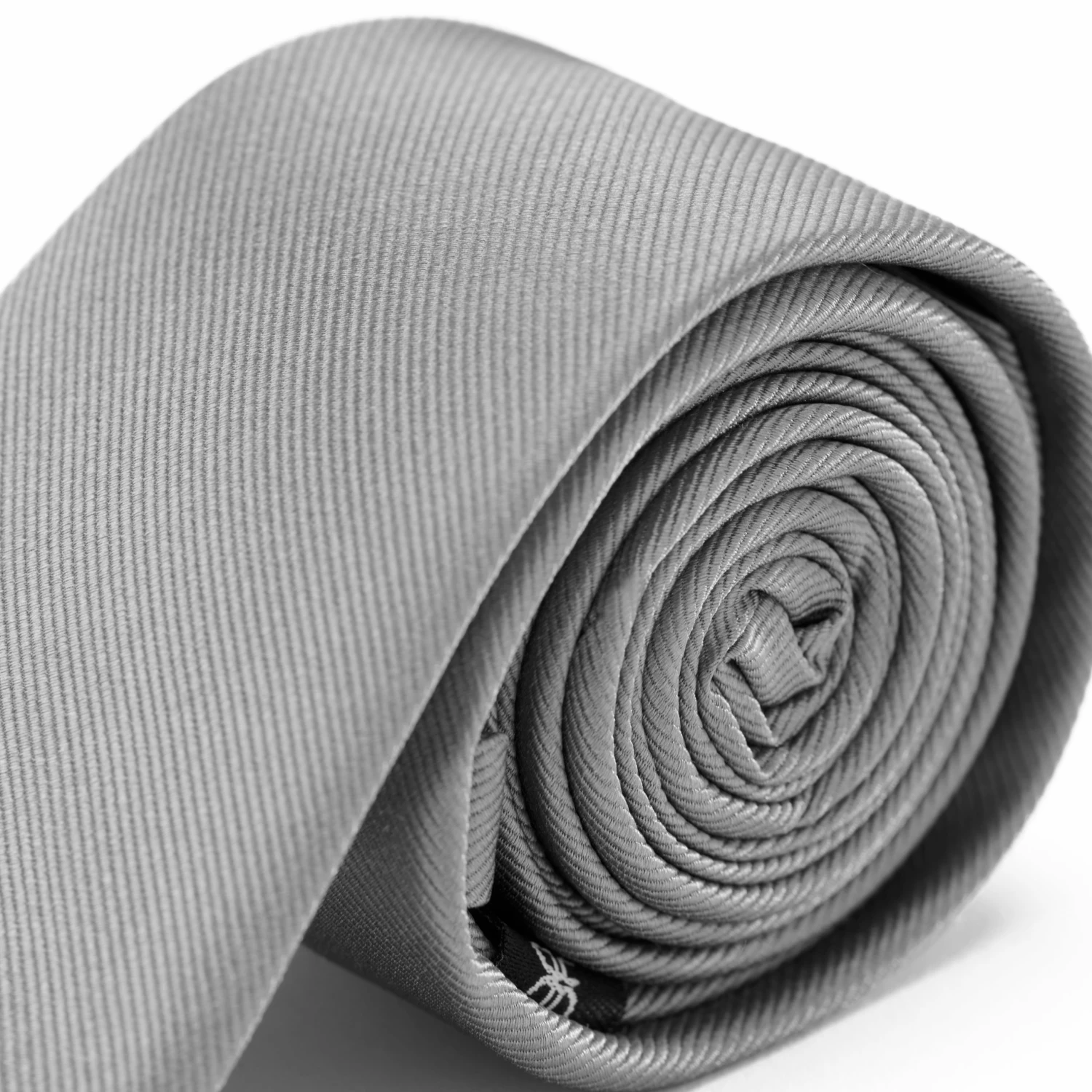 Bohemian Revolt Cravate grise en sergĂ© de soie 6 cm â Image 2