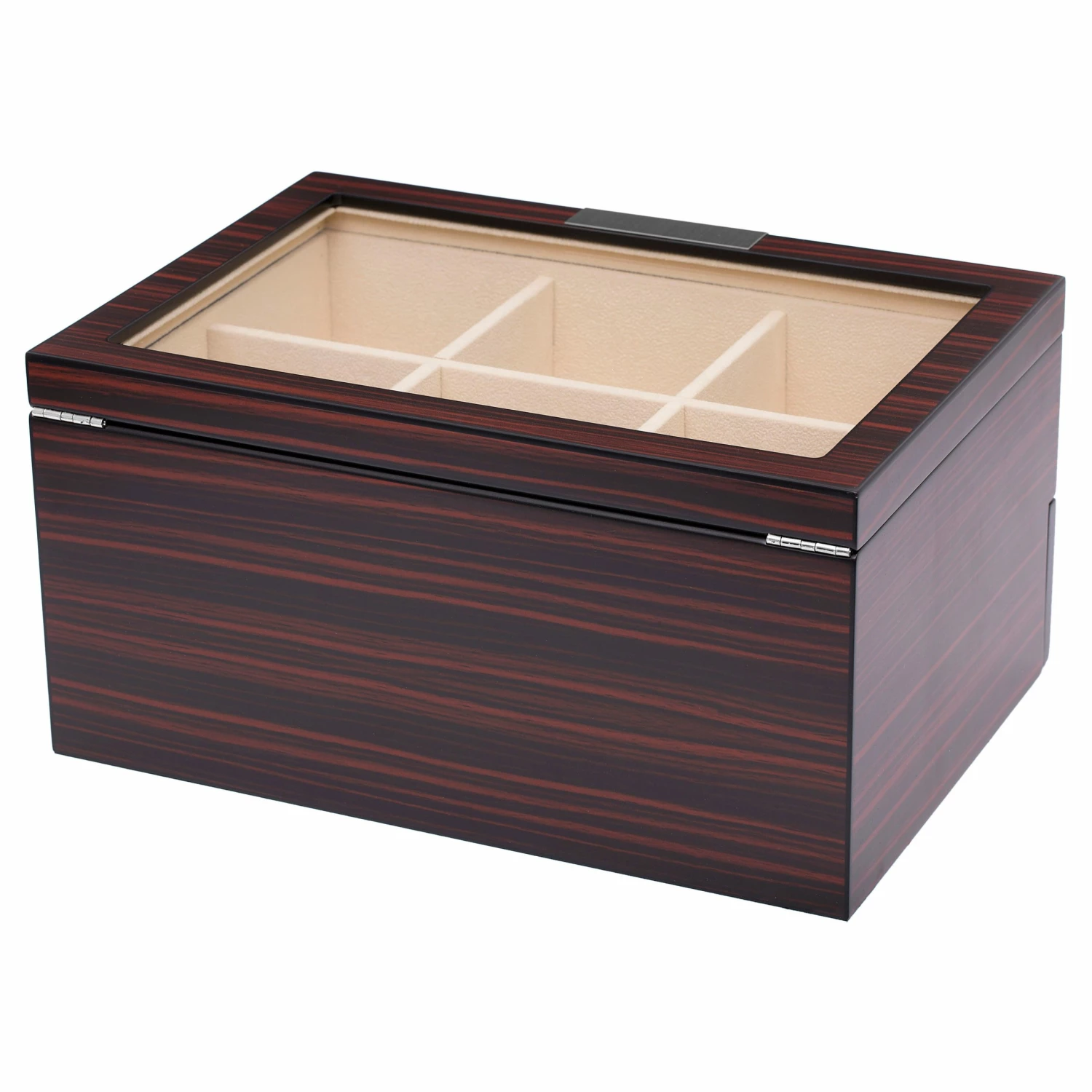 Warren Asher Coffret à cravates 2 niveaux en bois d'ébène – Image 5