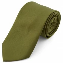 Trendhim Cravate classique 8 cm vert olive