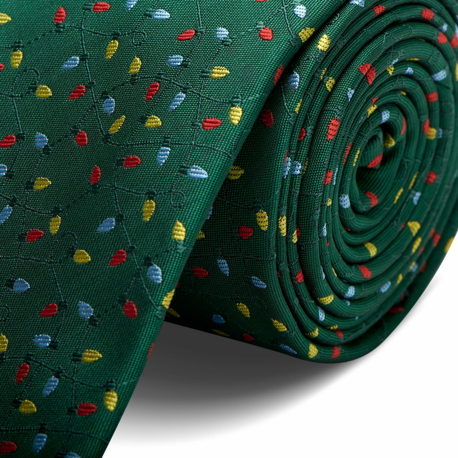 Trendhim Cravate verte à motifs de lumières de Noël – Image 2