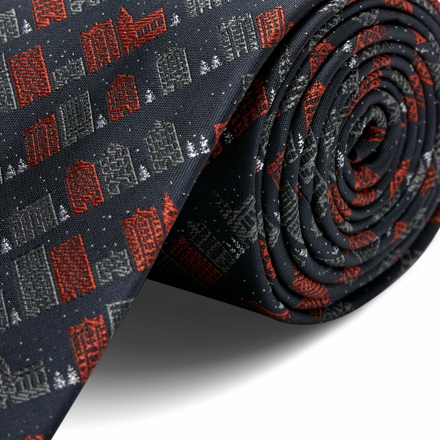 Trendhim Cravate gris foncé à motif ''Féerie hivernale'' – Image 2