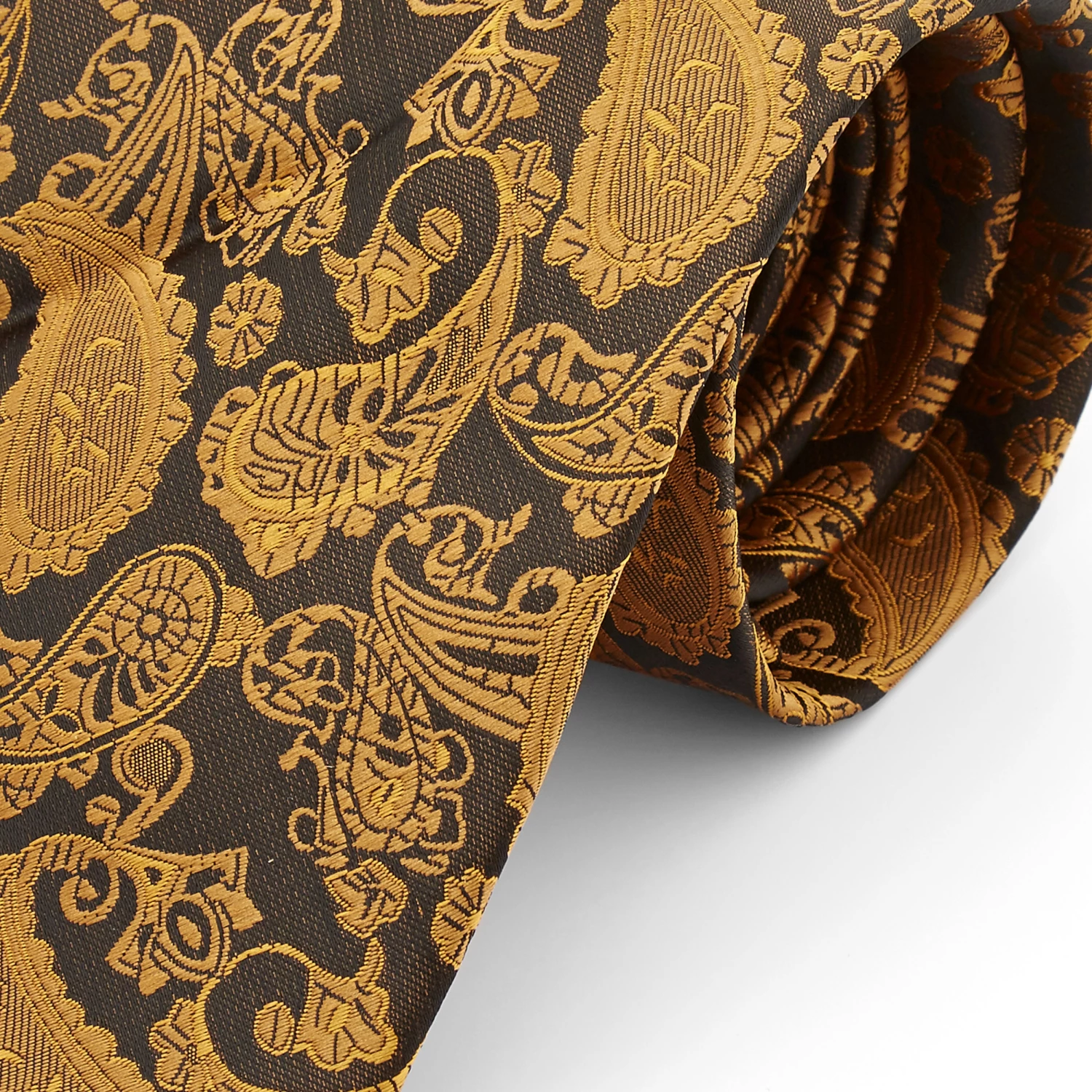 Tailor Toki Cravate Ă motif cachemire brun & or - large â Image 2