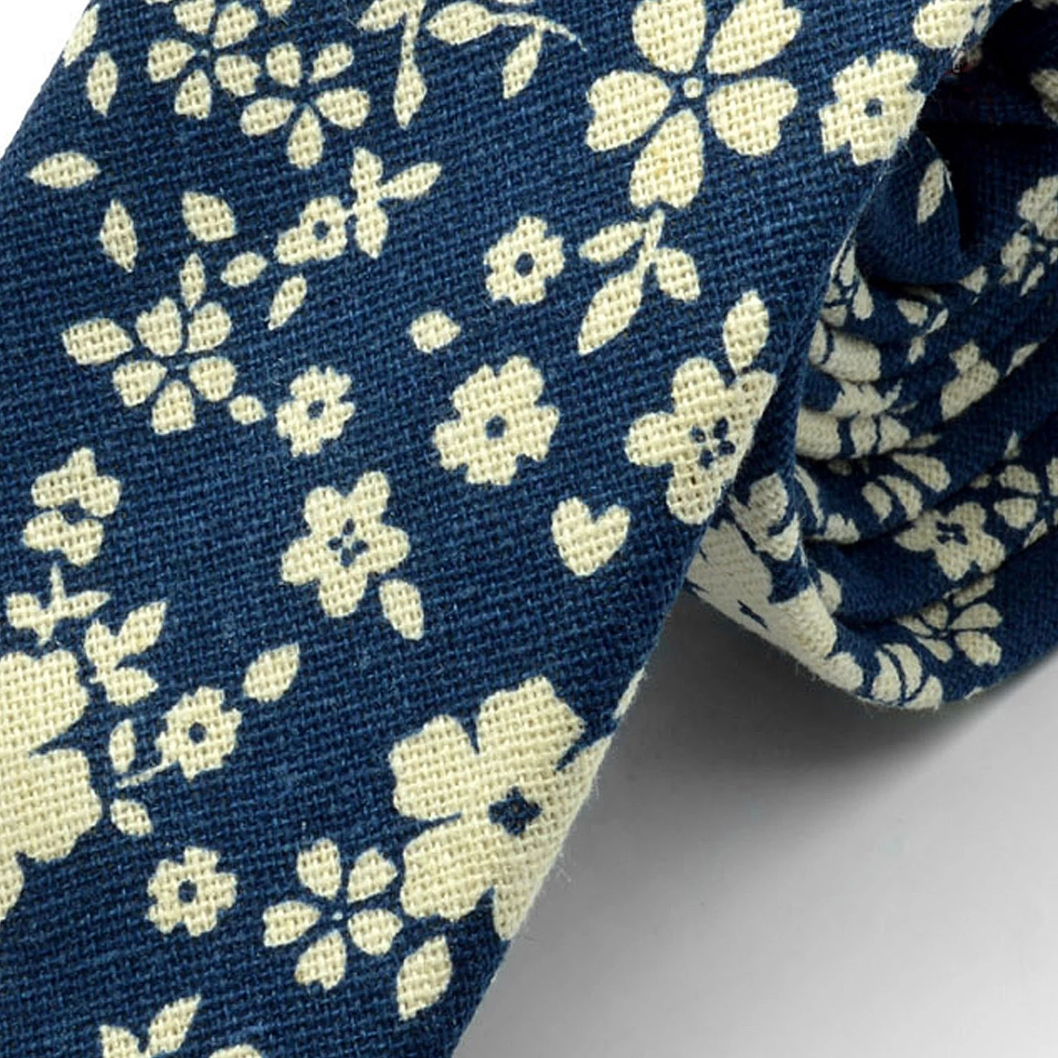 Tailor Toki Cravate Ă fleurs bleu et blanc â Image 2