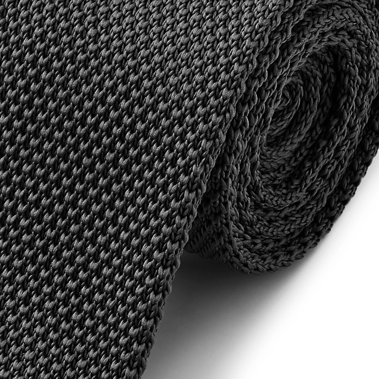 Tailor Toki Cravate gris cendré tricotée – Image 2