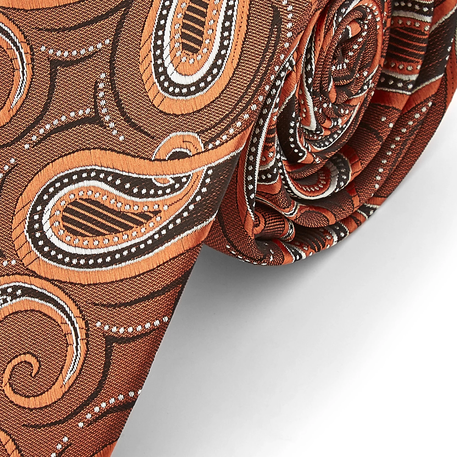 Tailor Toki Cravate Ă motif cachemire aux tons bronze & automne â Image 2