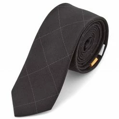 Bohemian Revolt Cravate noire Ă carreaux