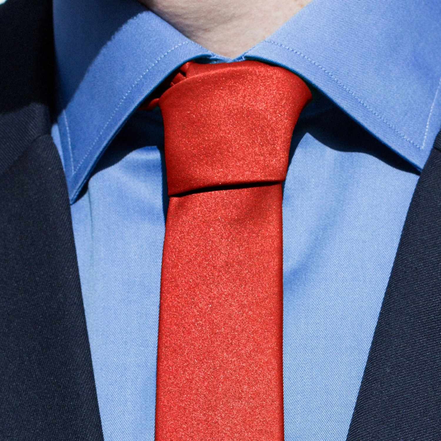Trendhim Cravate unie rouge brillant 6cm â Image 4