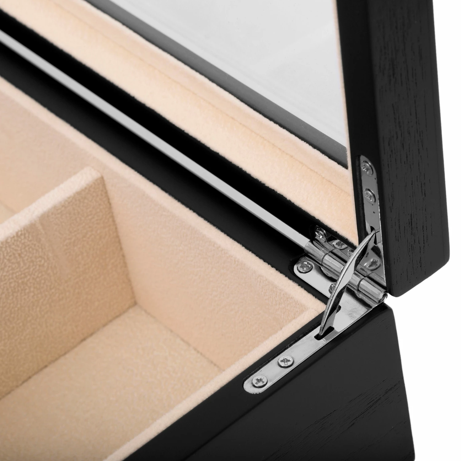 Warren Asher Coffret à cravates en bois noir et argenté – Image 5