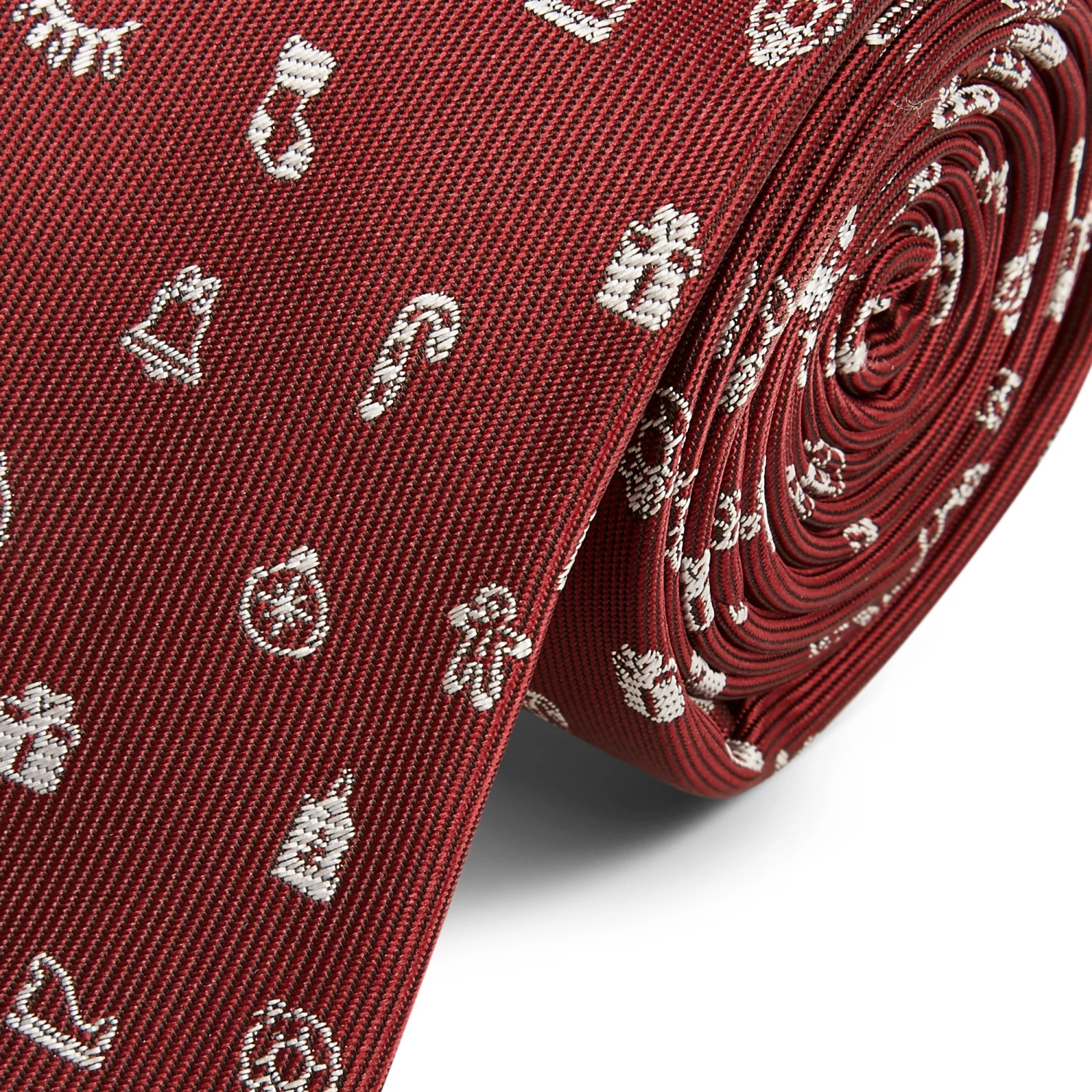 Trendhim Cravate de NoĂ«l rouge et blanche â Image 2