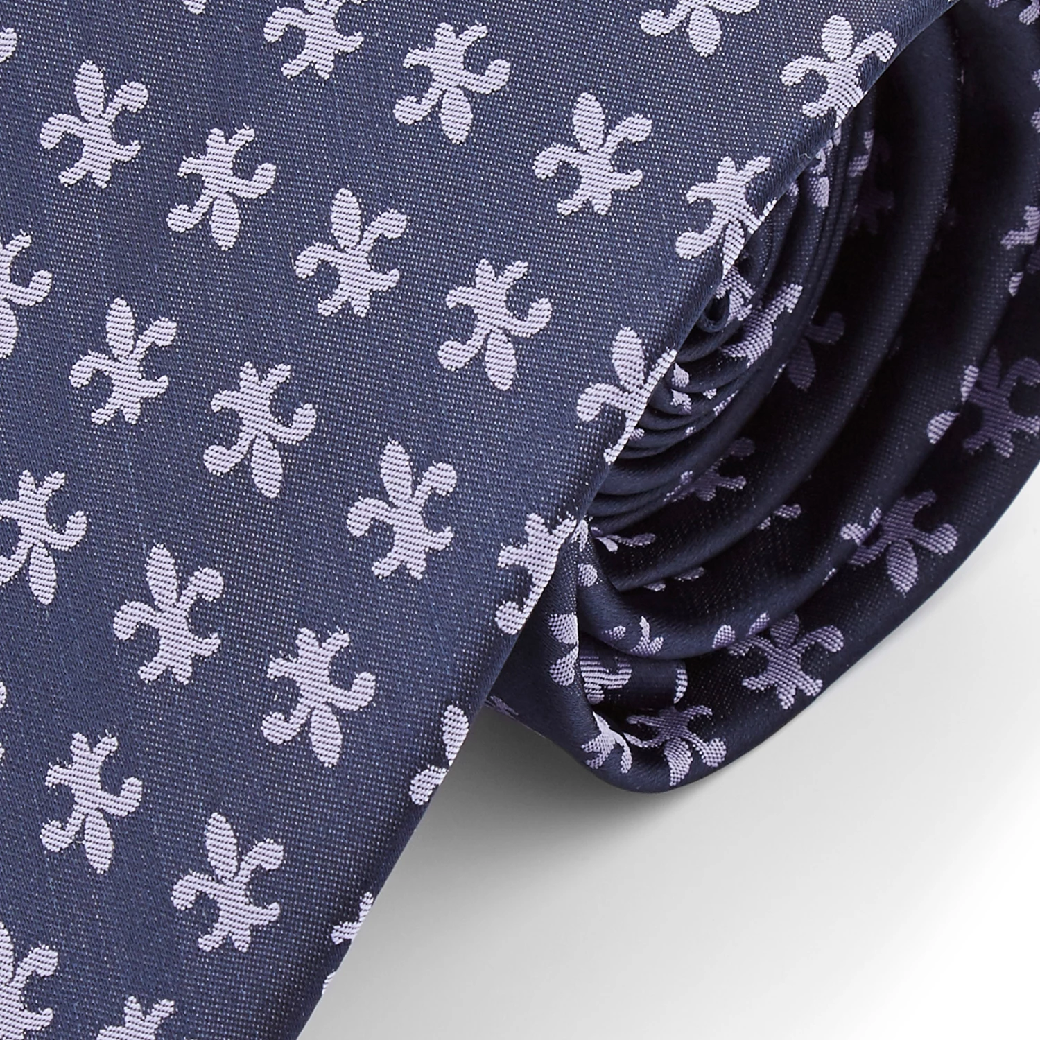 Tailor Toki Cravate bleu marine Ă motif fleur-de-lis - large â Image 2