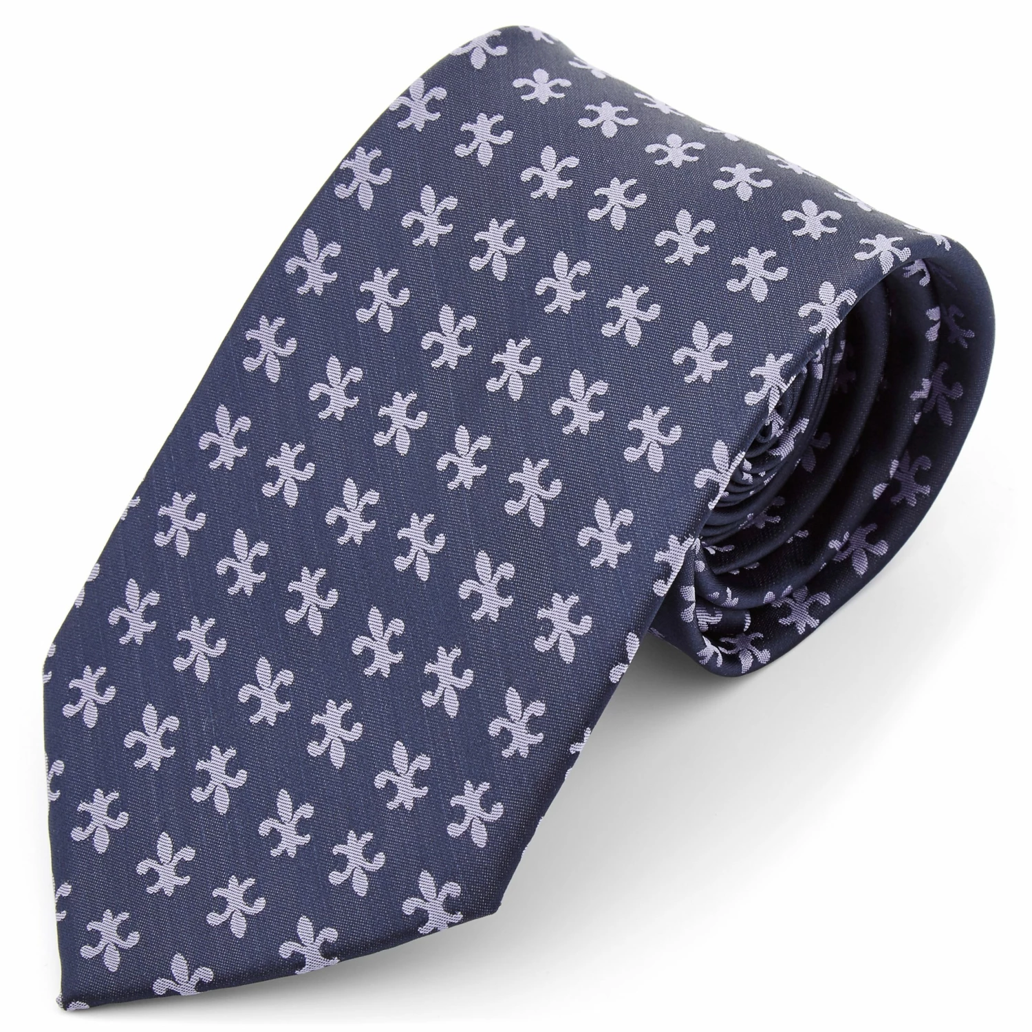 Tailor Toki Cravate bleu marine Ă motif fleur-de-lis - large