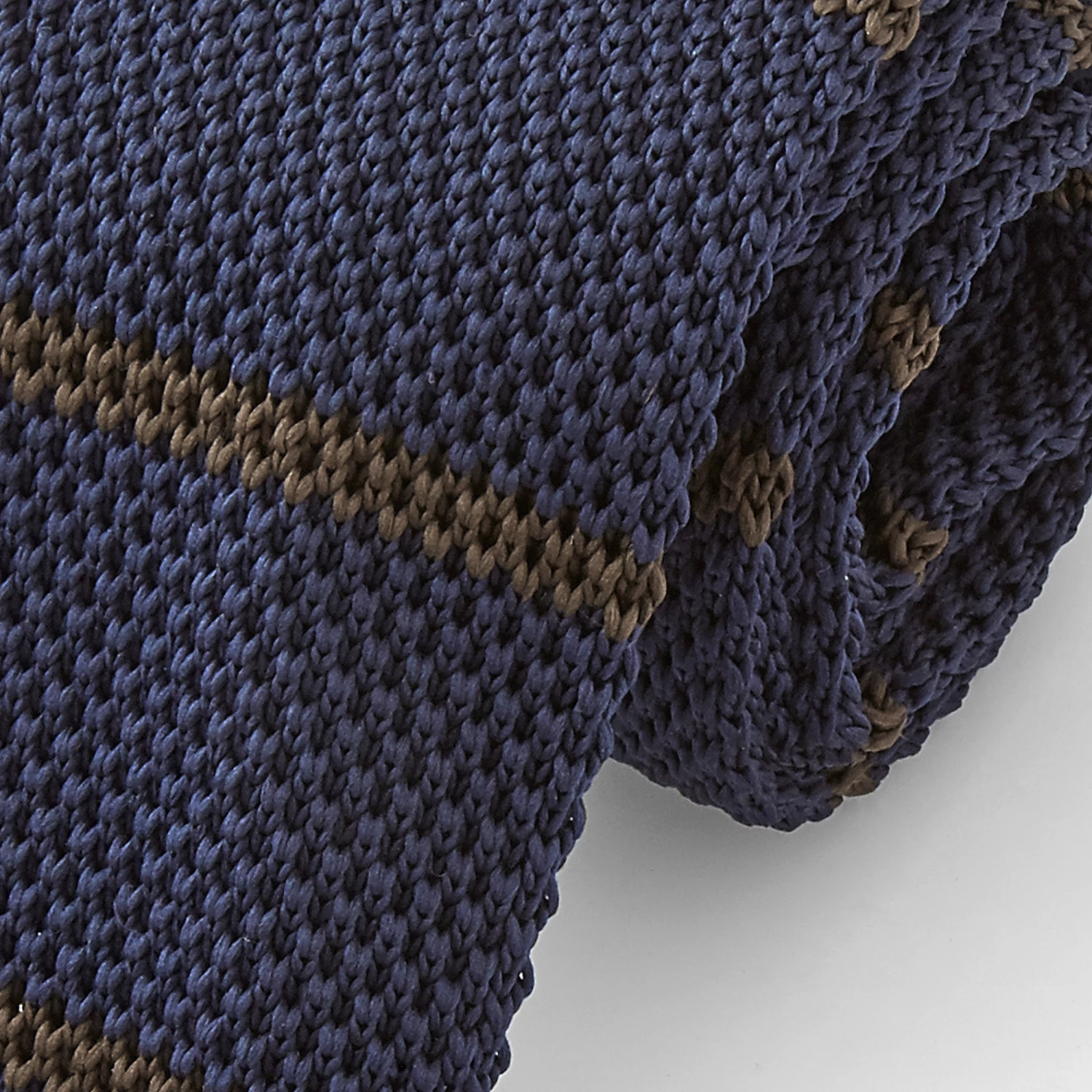 Tailor Toki Cravate tricot bleu marine et marron â Image 2