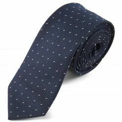 Tailor Toki Cravate bleue Ă petits pois blancs