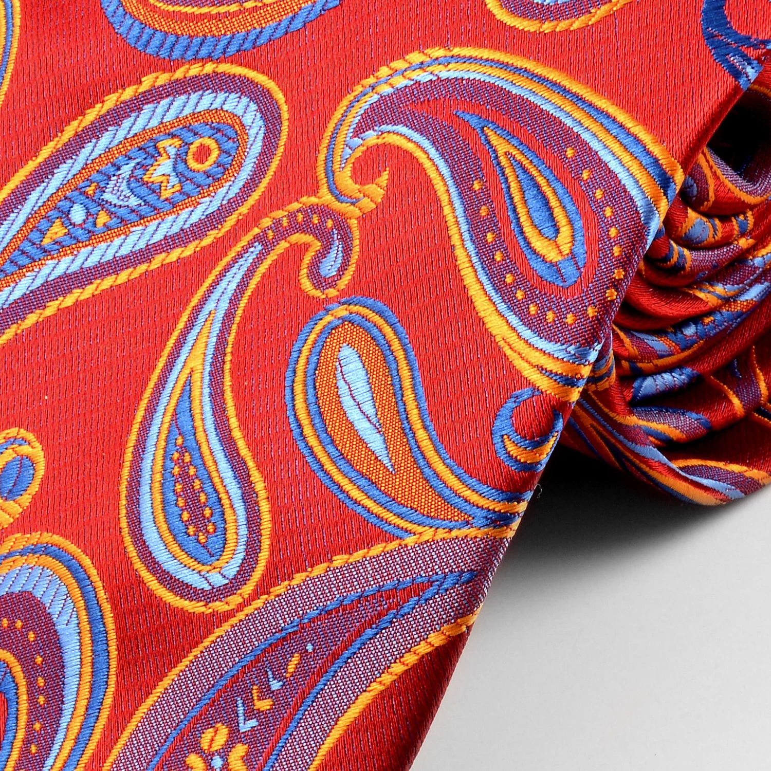 Tailor Toki Cravate en Soie Paisley Rouge â Image 2