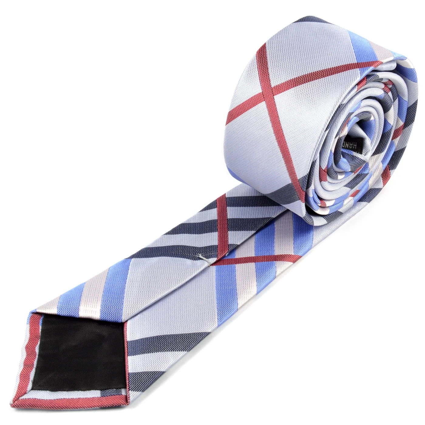 Tailor Toki Cravate à motif écossais bleu – Image 3