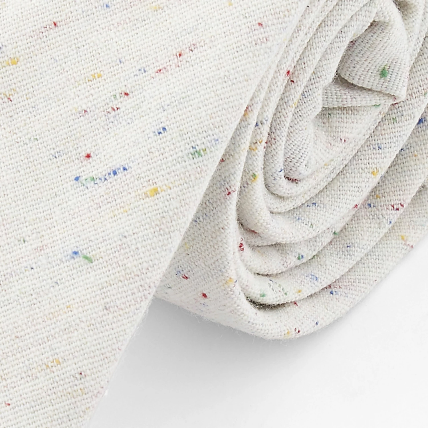 Bohemian Revolt Cravate en lin blanc à mouchetage arc-en-ciel – Image 2