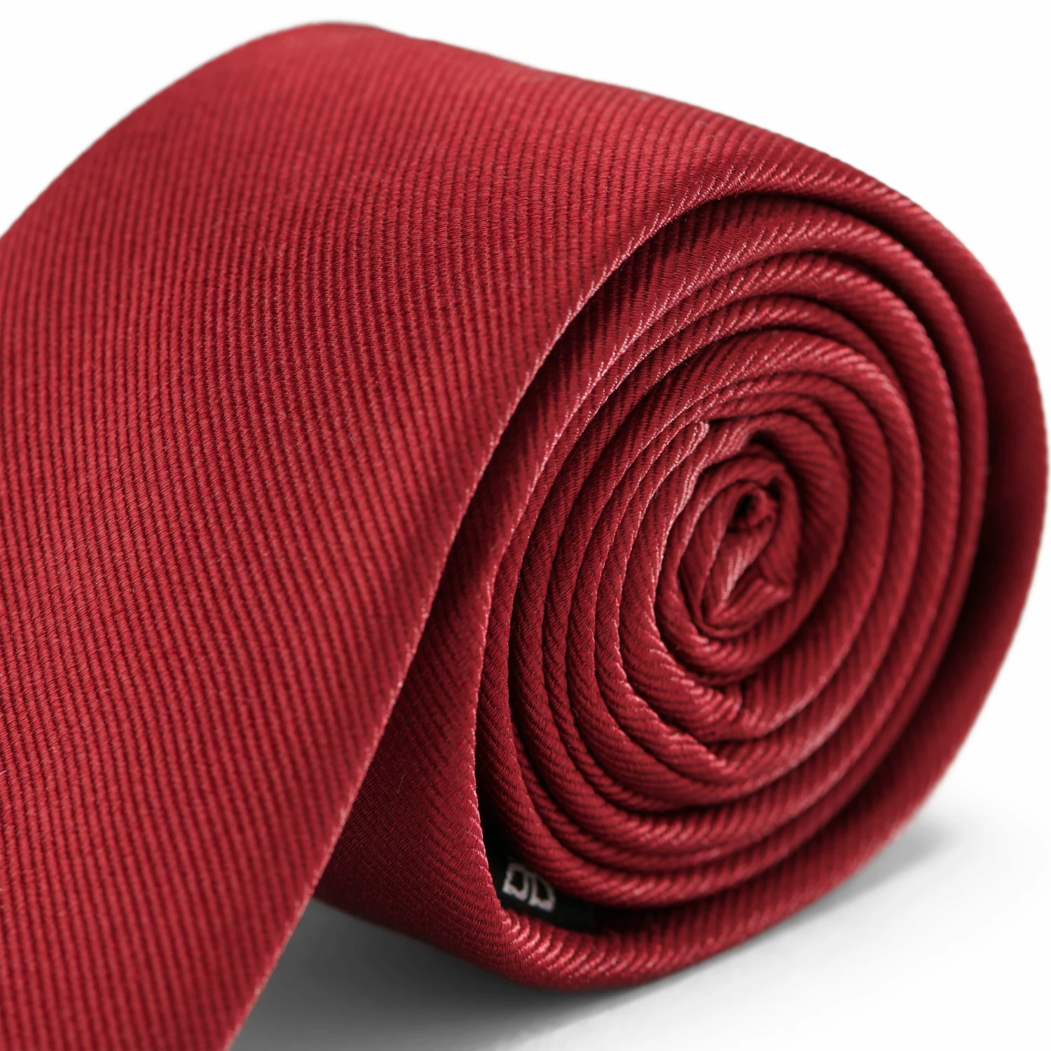 Bohemian Revolt Cravate bordeaux en sergé de soie 6 cm – Image 2