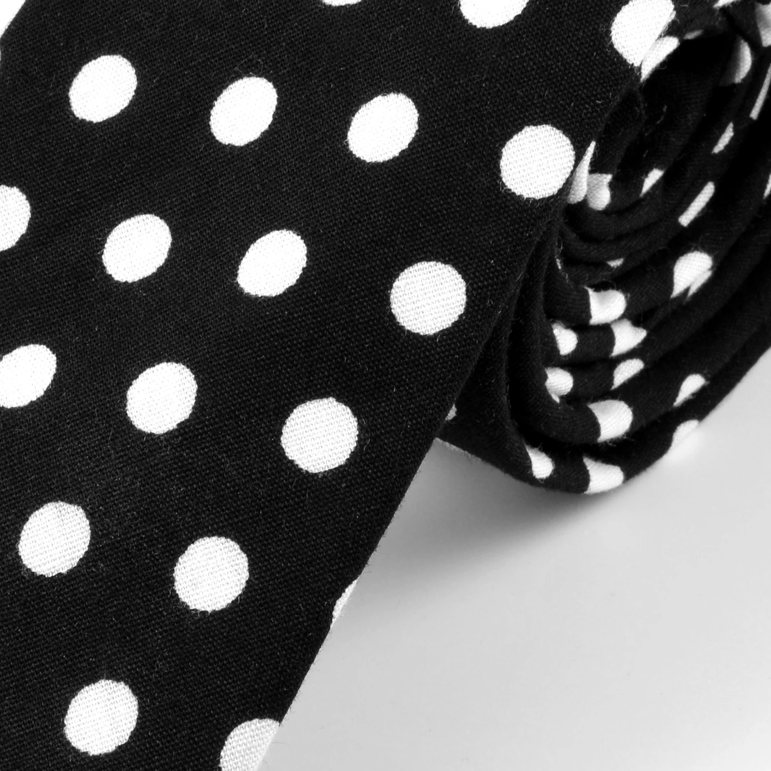 Tailor Toki Cravate en coton noire Ă pois â Image 2