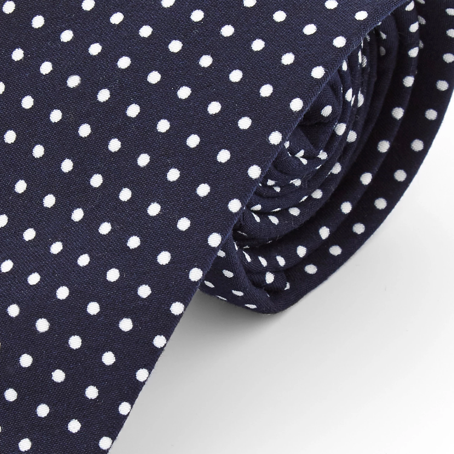 Tailor Toki Cravate bleu marine à pois blancs – Image 2