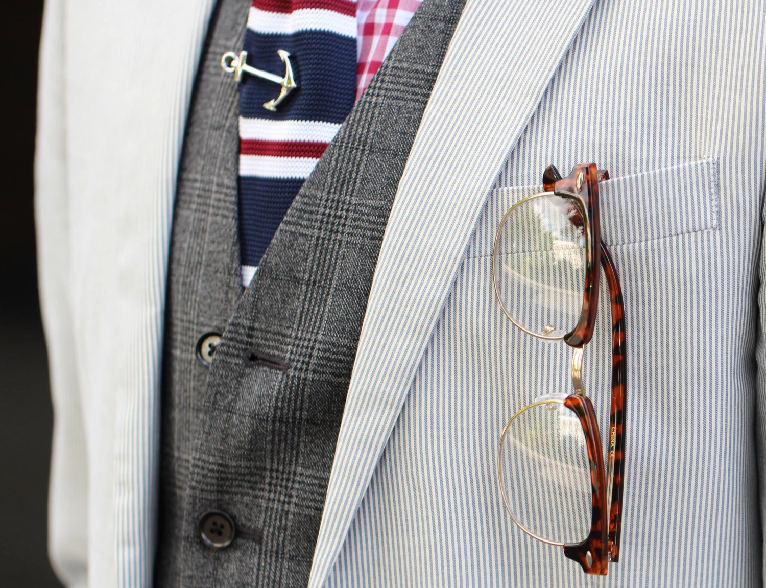 Tailor Toki Cravate tricotĂ©e bleu formel â Image 4