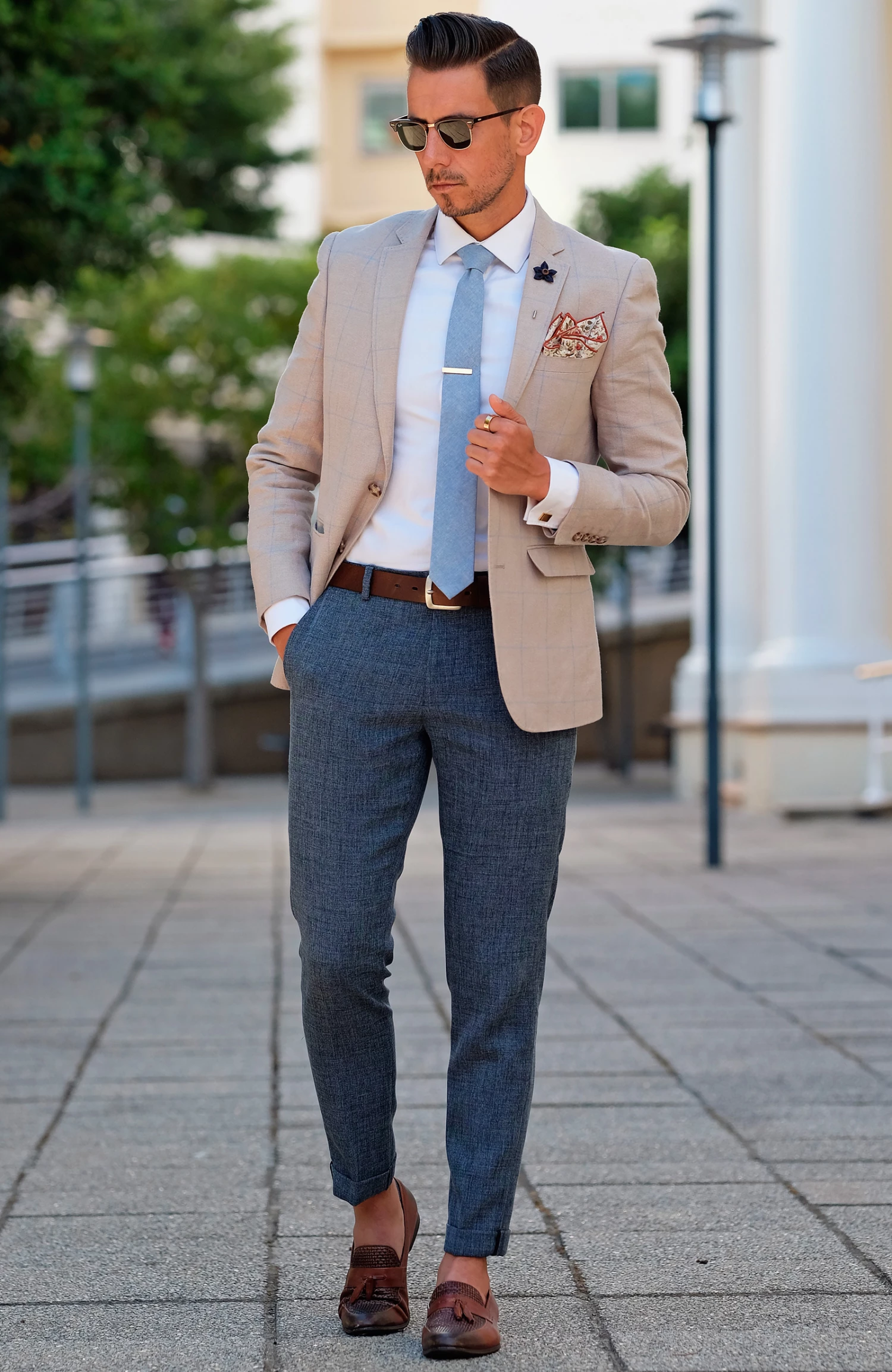 Bohemian Revolt Cravate bleu pastel â Image 5