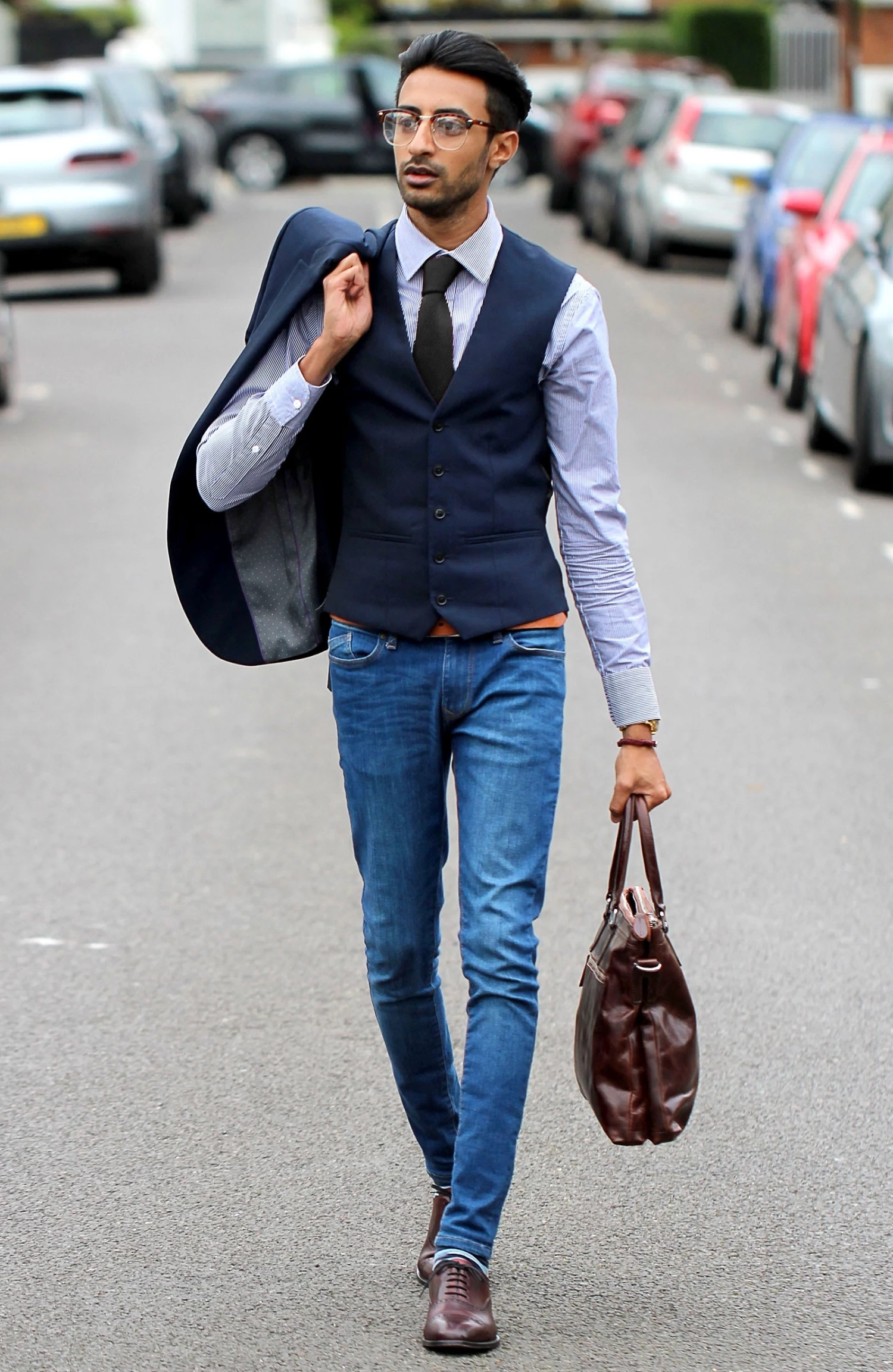 Tailor Toki Cravate gris cendré tricotée – Image 6