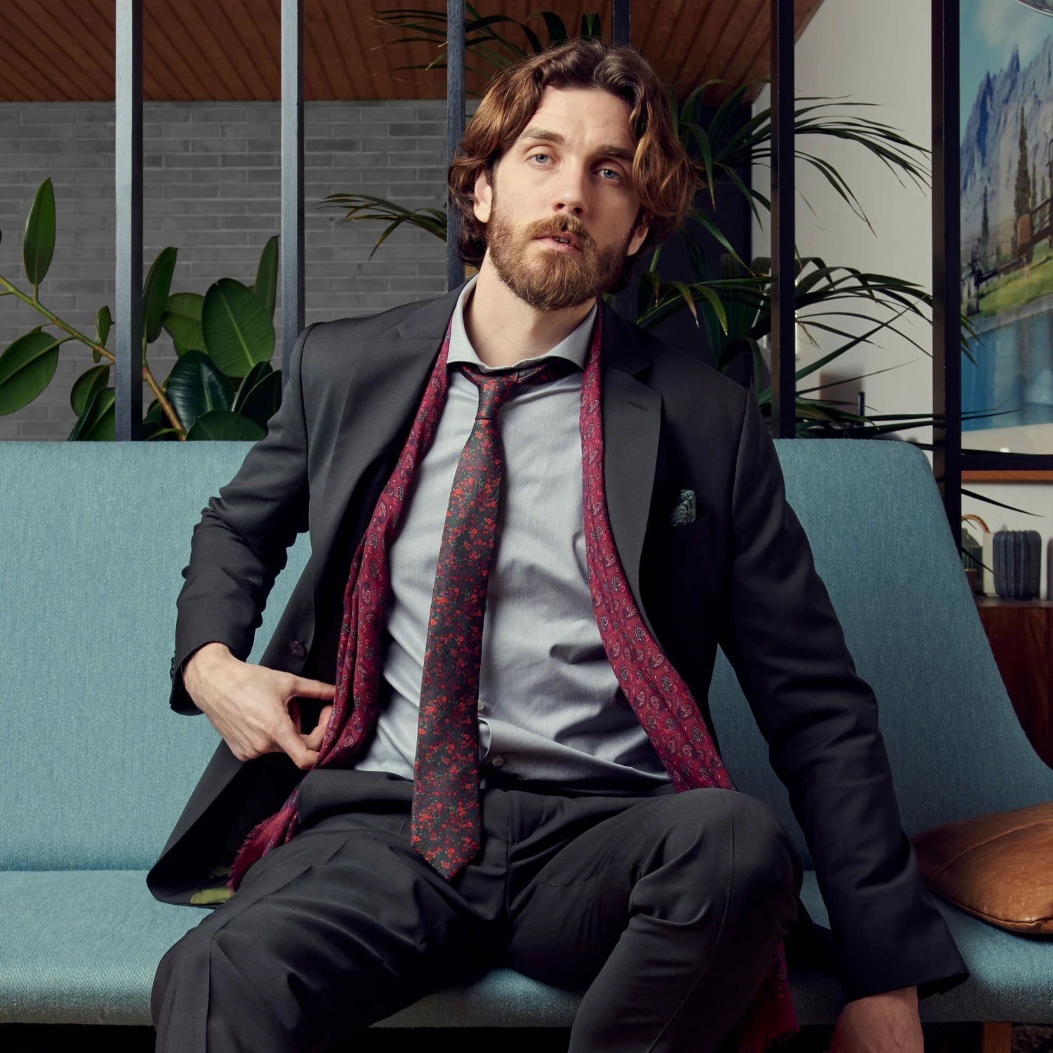 Bohemian Revolt Cravate Boho en soie Benson â Image 4