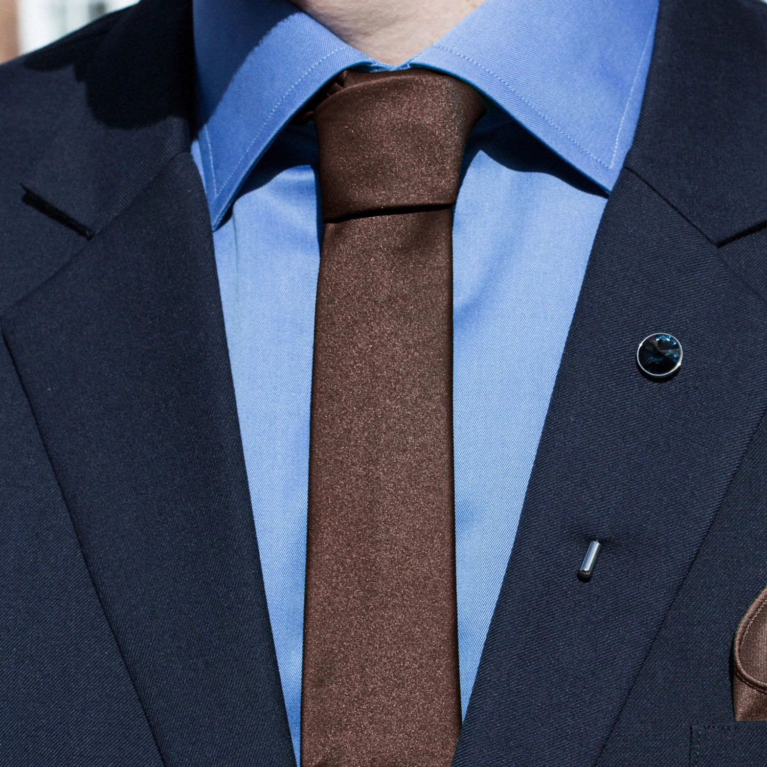 Trendhim Cravate classique 6 cm marron foncĂ© â Image 3