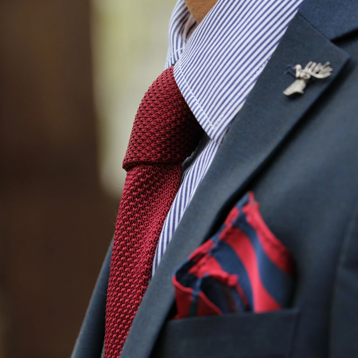 Tailor Toki Cravate acajou tricotĂ©e â Image 4