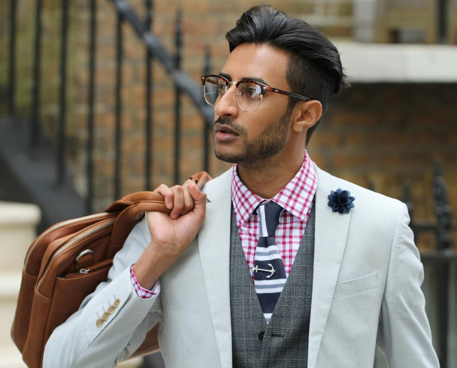 Tailor Toki Cravate bleue et blanche tricotĂ©e â Image 5