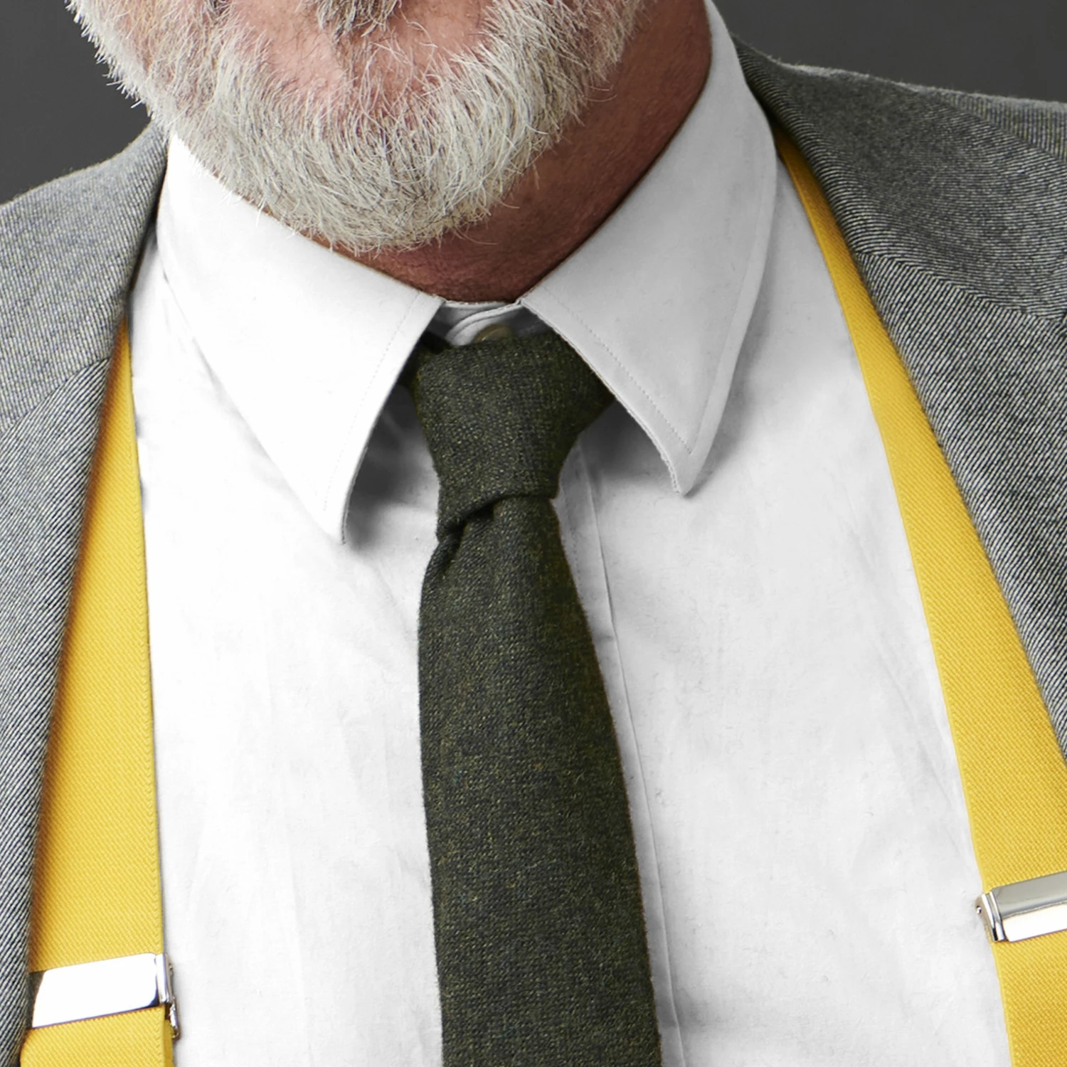 Bohemian Revolt Cravate en laine vert foncĂ© â Image 6