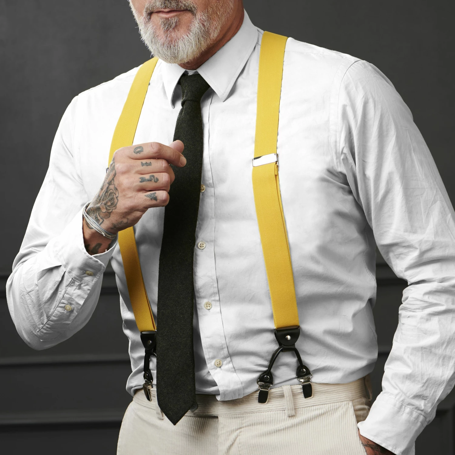 Bohemian Revolt Cravate en laine vert foncĂ© â Image 3