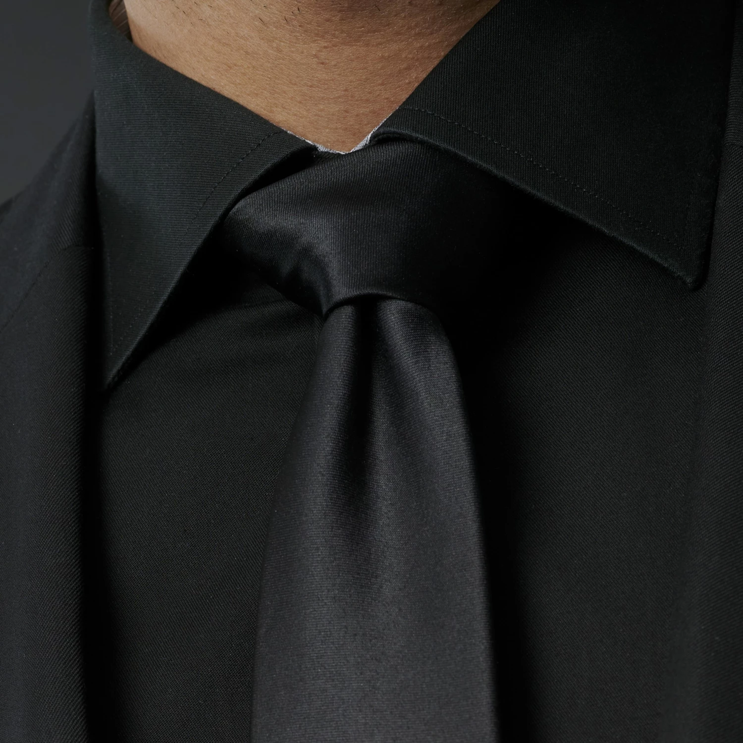 Trendhim Cravate unie noire 8cm â Image 5