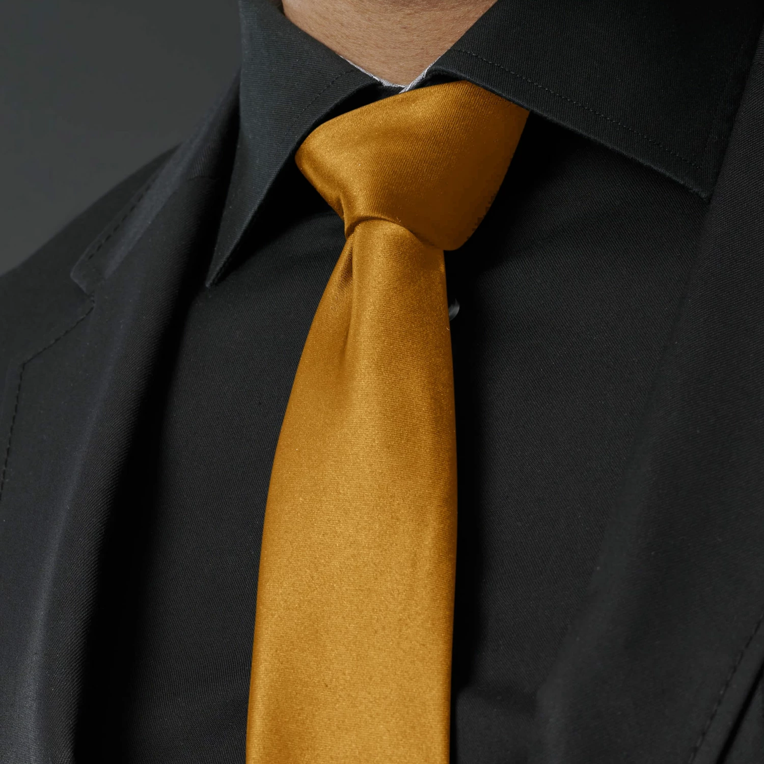 Trendhim Cravate longue classique jaune automne 6 cm â Image 5